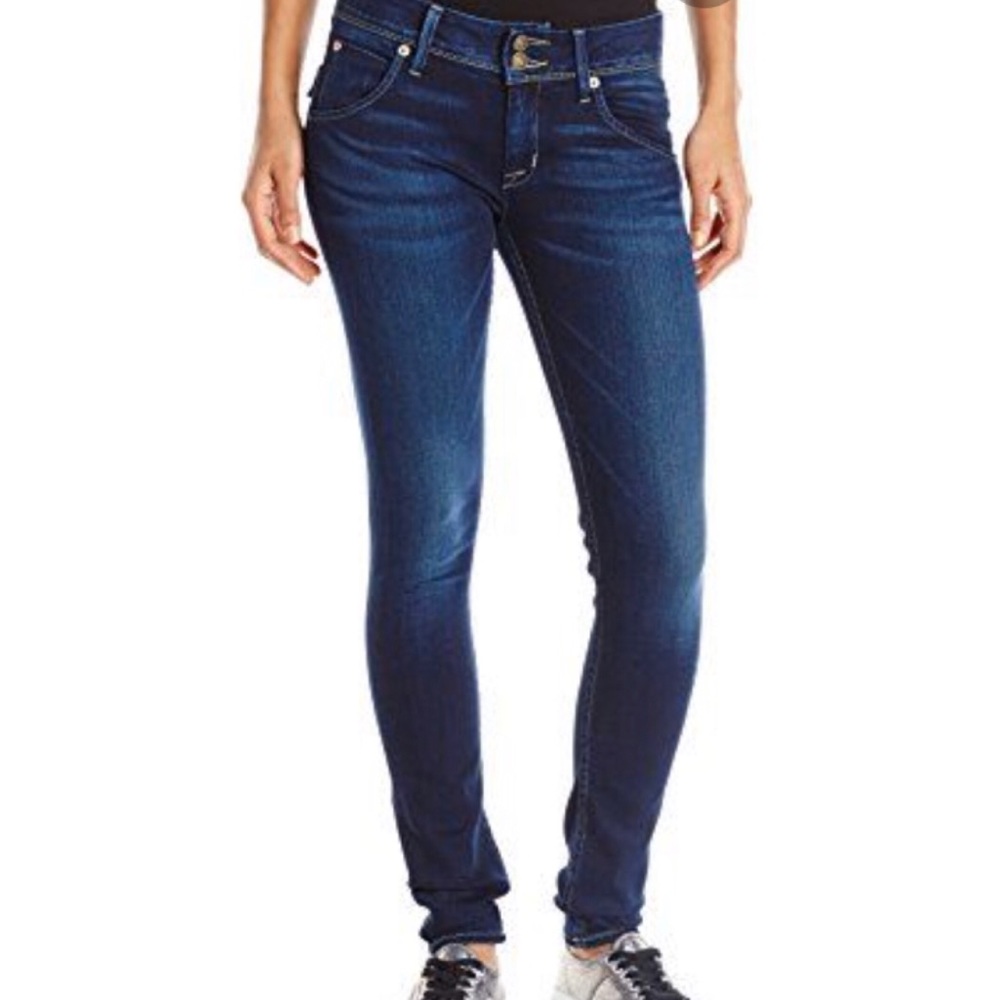 Hudson Collin Mid-rise Flap Skinny Jeans Size 26